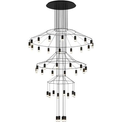 Vibia - Wireflow Chandelier 0378 hanglamp Zwart