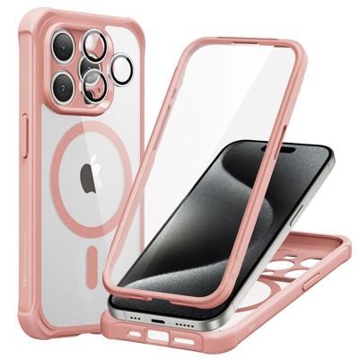 iPhone 15 Pro Max Armor Tough Case (HaloLock) - Clear Pink