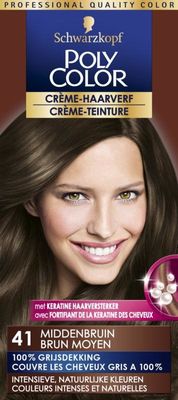 Poly Color Creme haarverf 41 middenbruin (90 ml)