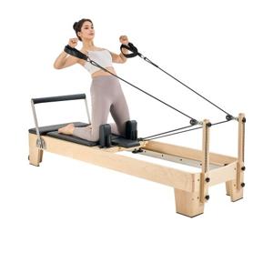 VEVOR Pilates Reformer Pilates Machine Home Gym Fitnessapparatuur Hout