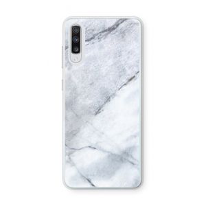 Witte marmer: Samsung Galaxy A70 Transparant Hoesje
