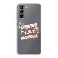 Pizza is the answer: Samsung Galaxy S21 Transparant Hoesje