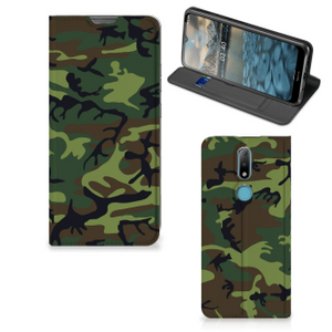 Nokia 2.4 Hoesje met Magneet Army Dark