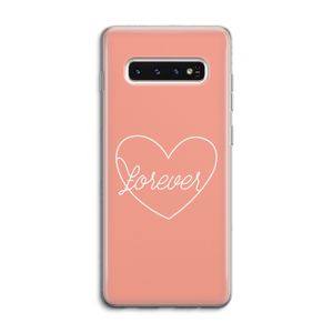 Forever heart: Samsung Galaxy S10 4G Transparant Hoesje