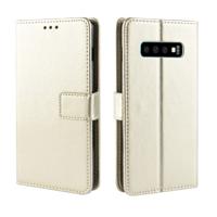 Retro Crazy Horse Texture horizontale flip lederen case voor Galaxy S10 (5G) met houder & kaart slots & foto frame (goud)