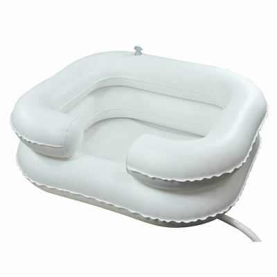 Haarwasbak opblaasbaar met afvoerslang | Bedlegerig | Dubbele wand | Haren wassen in bed of stoel