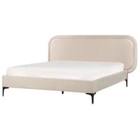 Beliani-SUZETTE-Tweepersoonsbed-Lichtbeige-160 x 200 cm-Polyester Beliani-SUZETTE-Tweepersoonsbed-Lichtbeige-160 x 200 cm-Polyester