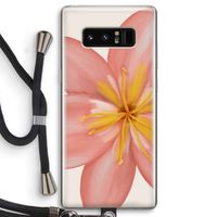 Pink Ellila Flower: Samsung Galaxy Note 8 Transparant Hoesje met koord