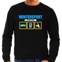 Apres ski trui winterport to do list zwart heren - Wintersport sweater - Foute apres ski outfit