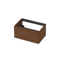 INK - Onderkast 1L Decor Softclose Tbv Greep - 700x450x350 Mm - Warm Walnoot