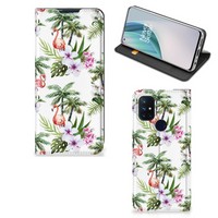 OnePlus Nord N10 5G Hoesje maken Flamingo Palms - thumbnail