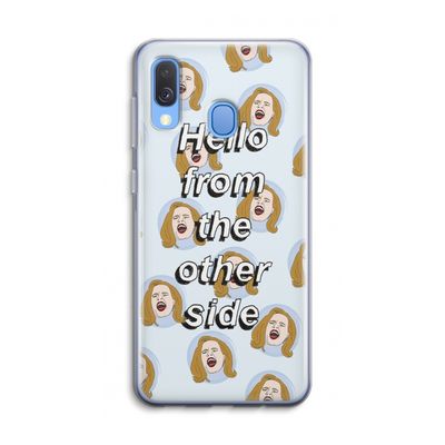 Hello: Samsung Galaxy A40 Transparant Hoesje