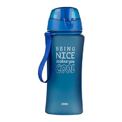 Drinkfles/waterfles Bidon - 480 ml - blauw - Sportfles - Herbruikbaar - Kunststof