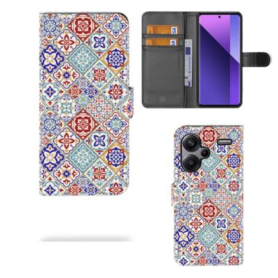 Xiaomi Redmi Note 13 Pro Plus | Bookcase | Tiles Color | Portemonnee hoesje Xiaomi Redmi Note 13 Pro Plus | Bookcase | Tiles Color | Portemonnee hoesje