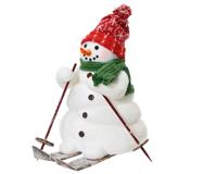 Sneeuwpop polyester l20b25h26 cm wit - Decoris