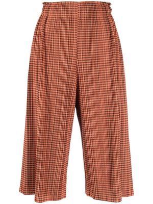 Issey Miyake Pre-Owned pantalon court à plis (années 2000) - Orange