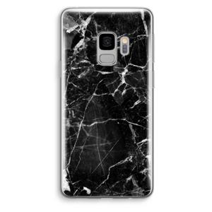 Zwart Marmer 2: Samsung Galaxy S9 Transparant Hoesje