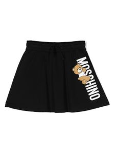 Moschino Kids jupe à logo imprimé - Noir