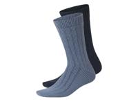 esmara Set van 2 paar huissokken (Donkerblauw/blauw, 43-46)