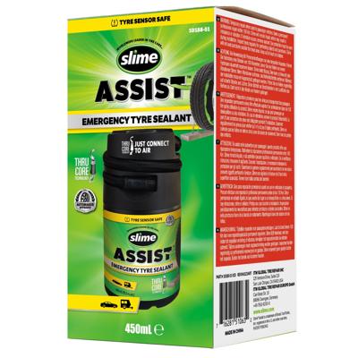 Slime assist noodafdichtmiddel voor banden 450 ml / navulling smart repair plus set