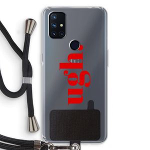 Ugh: OnePlus Nord N10 5G Transparant Hoesje met koord