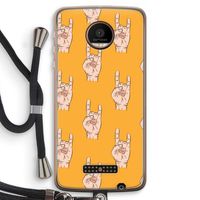 Rock: Motorola Moto Z Force Transparant Hoesje met koord