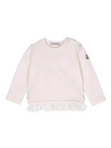 Moncler Enfant t-shirt à logo imprimé - Rose