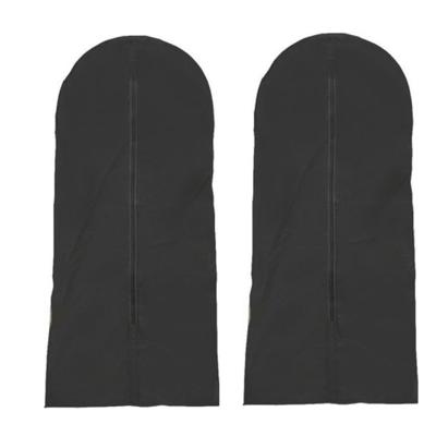 Kledinghoes - 2x stuks - 137 x 60 cm - zwart - beschermhoes voor kleding