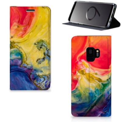 Bookcase Samsung Galaxy S9 Watercolor Dark Bookcase Samsung Galaxy S9 Watercolor Dark