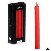 Kaarsenset Rood 2 x 2 x 20 cm (12 Stuks)