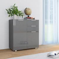 Dressoir 71x35x80 cm spaanplaat hoogglans grijs Dressoir 71x35x80 cm spaanplaat hoogglans grijs