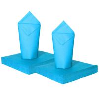 Feest servetten - 50x - blauw - 2 laags - 33x33cm