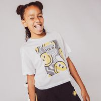 LICENSE License smiley crop shirt wit kinderen kinderen