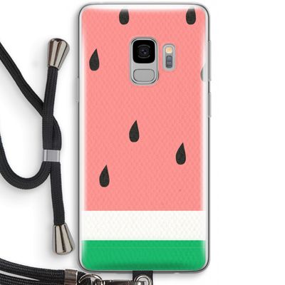 Watermeloen: Samsung Galaxy S9 Transparant Hoesje met koord