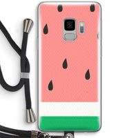 Watermeloen: Samsung Galaxy S9 Transparant Hoesje met koord