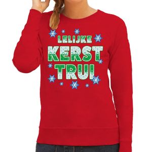 Rode kersttrui / kerstkleding Lelijke kerst trui voor dames 2XL (44)  -