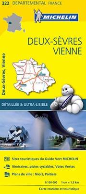 Wegenkaart - landkaart 322 Deux Sevres - Vienne | Michelin Wegenkaart - landkaart 322 Deux Sevres - Vienne | Michelin