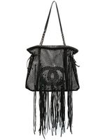 CHANEL Pre-Owned grand sac cabas Resort à logo (2011) - Noir - thumbnail