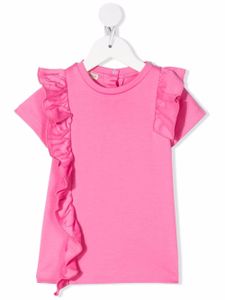 PUCCI Junior t-shirt à bord volanté - Rose