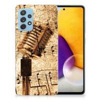 Samsung Galaxy A72 | Siliconen hoesje | met foto Bladmuziek