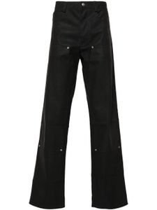 MISBHV pantalon droit en cuir artificiel - Noir