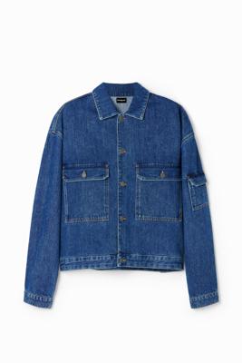 Denim jack met zakken - BLUE - L