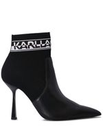 Karl Lagerfeld Pandara 95mm logo-intarsia boots - Noir - thumbnail