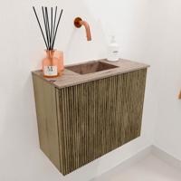 Toiletmeubel Mondiaz Joya Dlux | 50 cm | Meubelkleur Dusk | Faye wastafel Arena Wasbak Midden | Zonder kraangat(en)
