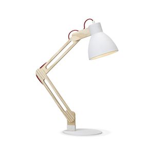 Home sweet home wood bureaulamp wit