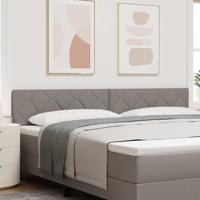 Stoffen Hoofdbord Geometrisch met hoofdeinde Taupe 200 cm Stof