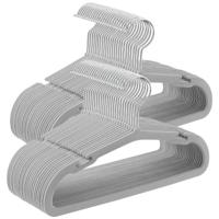 Kinderkleerhangers met antislip en brede schouderinkepingen, Duifgrijs / 28B x 17,5H cm