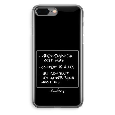Mijn Motto's: iPhone 8 Plus Transparant Hoesje
