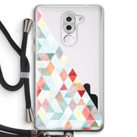 Gekleurde driehoekjes pastel: Honor 6X Transparant Hoesje met koord