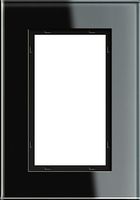 Gira afdekraam zwart glas Esprit 1,5VD 100105